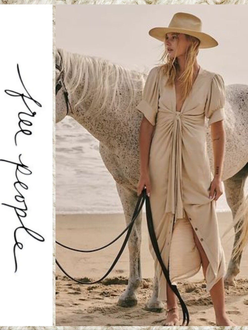 Free People Free Est Vintage Summer Midi Dress S